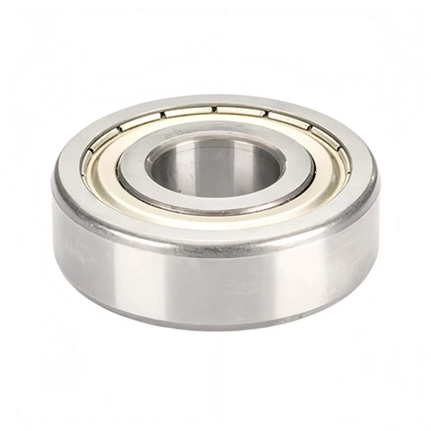 Side view of Ten Pack 6201 1/2 ZZ ball bearing sealed chrome steel pre lubricated 12.7 by 32 by 10 mm for Coleman RV air conditioner fan motors.
