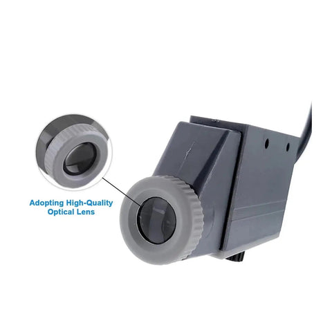 Close-up of Color Code Sensor Photoelectric Mark Detection Switch For Precise Color Coding, featuring optical lens