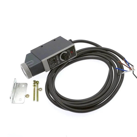 Color Mark Sensor With Photoelectric Switch For 10 To 30V DC Systems KS W22 G22 R22, includes cables and mounting bracket