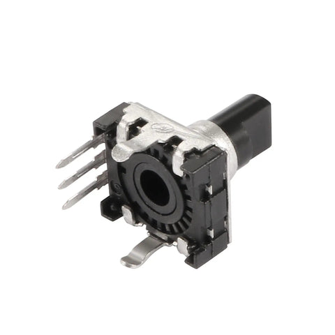 360 Degree Rotary Encoder Code Switch Digital Potentiometer With Five Pins Three Signal And Two Mounting Pins, 6mm D Type Shaft, 24 Pulses, 5V, Compact 14.5mm By 12.7mm By 21mm, Ten Pack
