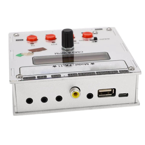 K3NG Keyer CW Morse Code Controller in aluminum alloy enclosure with USB, LCD display, and rotary encoder for ham radio enthusiasts.