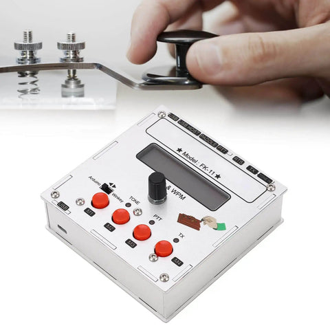K3NG Keyer CW Morse Code Controller In Aluminum Alloy Enclosure with LCD and rotary encoder, USB keyboard compatible.
