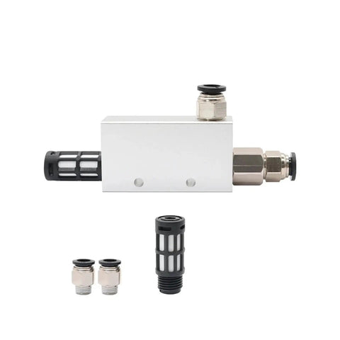 Powerful Vacuum Ejector With Air Exhaust Control Valve For Pneumatic Systems, featuring compact and efficient CV-10HS style