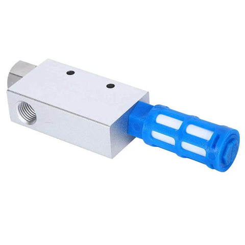Compact Vacuum Generator With Pneumatic Exhaust Ejector in aluminum alloy, blue air fitting attachment, easy installation and no air leakage.