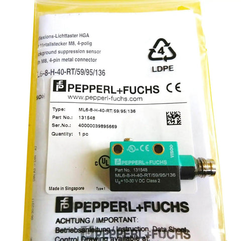 Compatible With ML6-8-H-40-RT-59-95-136 Photoelectric Switch Replacement Sensor Packaging with Specifications and Part Details