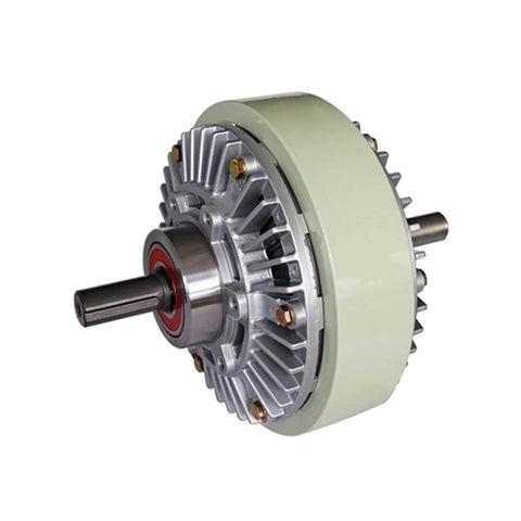 Double Shaft Magnetic Particle Clutch For Paper, Printing And Rubber Industry, 24 V DC, side view showing dual shafts