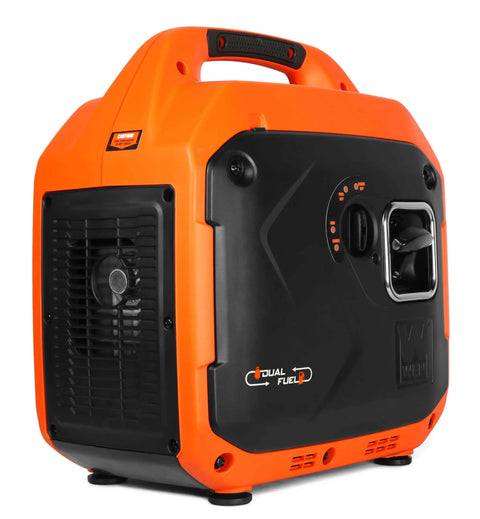Ultra Quiet Dual Fuel Portable Inverter Generator For RV Power On The Go, 3600 Surge Watts Gas Or 3500 Surge Propane