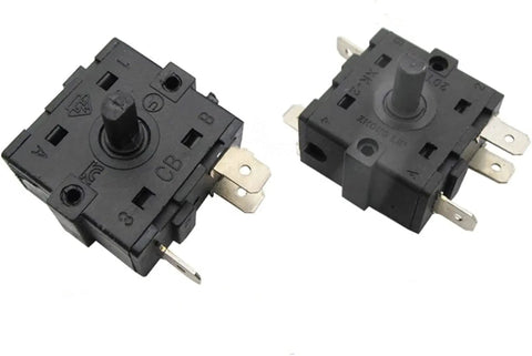Rotary Encoder Switch 5 Pin 3 Position 2 Position Selector for Appliances AC 250V 16A black plastic with visible pins
