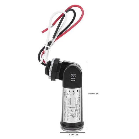 Photocell Sensor Outdoor Light Switch For Dusk To Dawn Lighting, hard wired post eye sensor with dimensions, energy saving