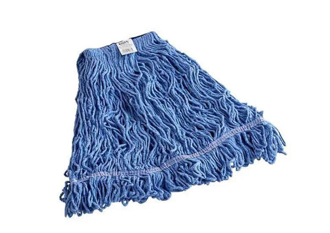 32 Inch Rayon Blend Mop Head With Looped End And Headband For Super Absorbent And Durable Cleaning, displayed on white background