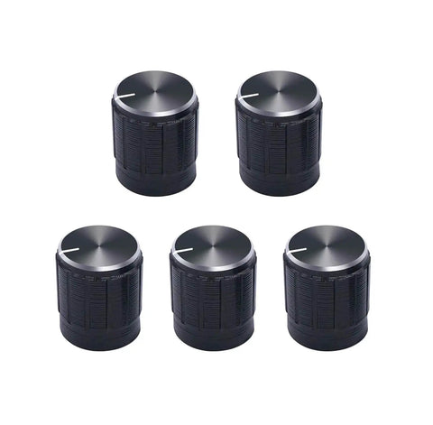 Five Pack Rotary Encoder Switch Push Button EC11 360 Degree Rotation With 5 Pins And 20 Detents Digital Potentiometer Module Knob Cap