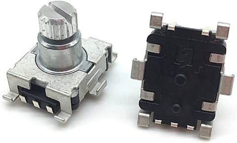 Two Pack EC11 Rotary Encoder With 30 Position Code Switch And Push Button SMD Type 5 Pin 9.5mm Plum Shaft for DIY Projects