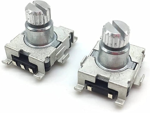 Two Pack EC11 Rotary Encoder With 30 Position Code Switch And Push Button SMD Type 5 Pin 9.5mm Plum Shaft Ideal For DIY Electronics Projects