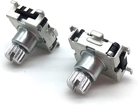 Two Pack EC11 Rotary Encoder With 30 Position Code Switch And Push Button SMD Type 5 Pin 9.5mm Plum Shaft for DIY Projects