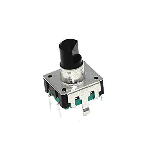 Five Pack 360 Degree Rotary Encoder Kit With EC12 RE12 Style 24 Position Encoder 5 Pin Push Button Switch 12.5mm Handle Length