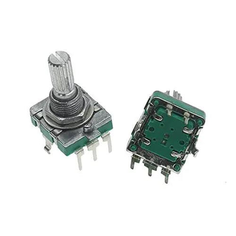 360 Degree Rotary Encoder Switch EC16 For Audio Coding 5 Pin Long Handle 20mm Push Switch Pro Grade Quality Tough Metal Shaft