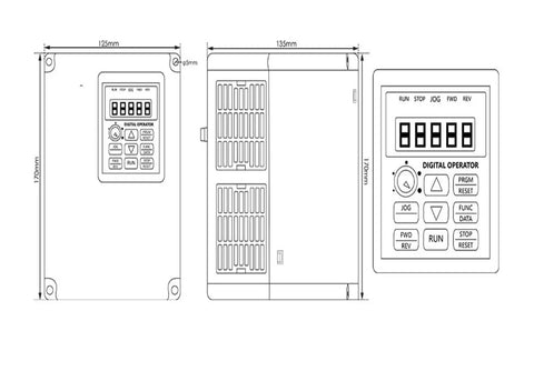 ER25 2.2kW Spindle for CNC Milling, inverter ready with digital operator panel schematic, 220V high speed beast, quiet yet precise performance