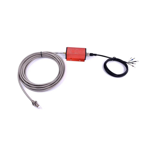 Eddy Current Displacement Sensor ML33 A A 4 to 20 mA Signal No Touch Transducer with stainless steel cable and connectors