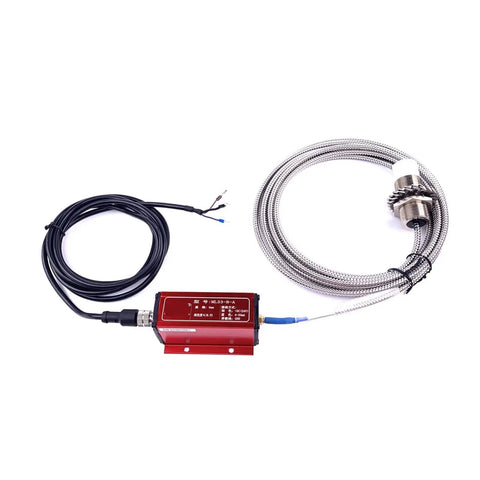 No Touch Eddy Current Displacement Sensor With 4-20mA Output ML33-B-A Stainless Steel Transducer, wire and braided cable