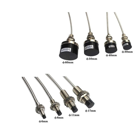 Non Contact Eddy Current Displacement Sensor in various sizes for inductive measurement and shaft vibration detection, ML33 Series.