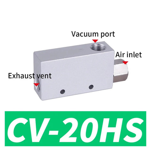 Pneumatic Vacuum Generator Workhorse For Industrial Automation With High Negative Pressure Air Ejector Exhaust Device Compact Design CV20HS12mm
