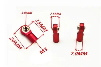 Female Rod End Heim 4mm Red PHS4 Right hand Bearing