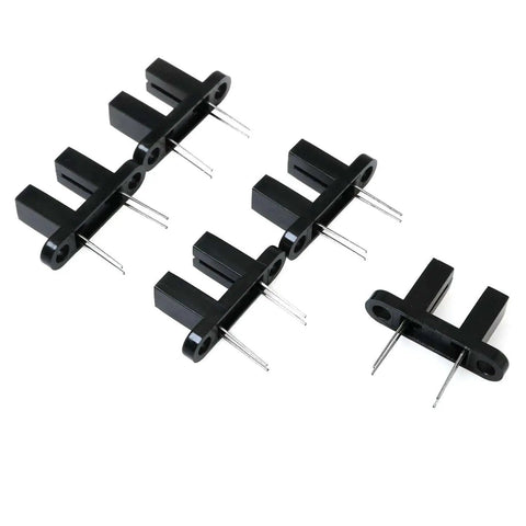 Five Pack HY860F Optical Sensor Switch Infrared Photoelectric Sensor 940 Nm 5.9mm Slot 4 Pins Auto Operation Black Plastic And Metal Housing