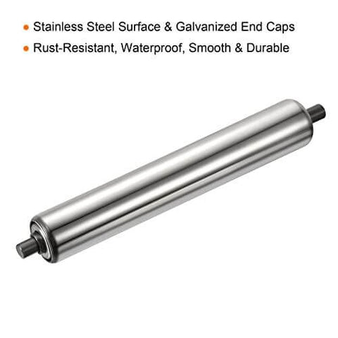 Gravity Conveyor Roller 1.5" Diameter x 10" Length - Stainless Steel
