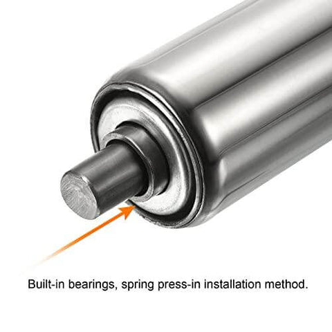 Gravity Conveyor Roller 1.5" Diameter x 16" Length - Stainless Steel