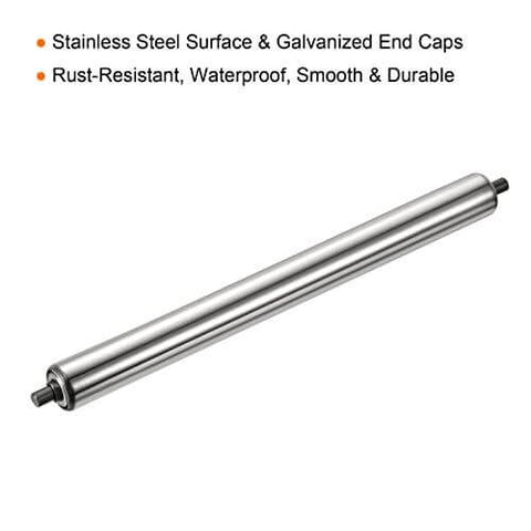 Gravity Conveyor Roller 1.5" Diameter x 20" Length - Stainless Steel