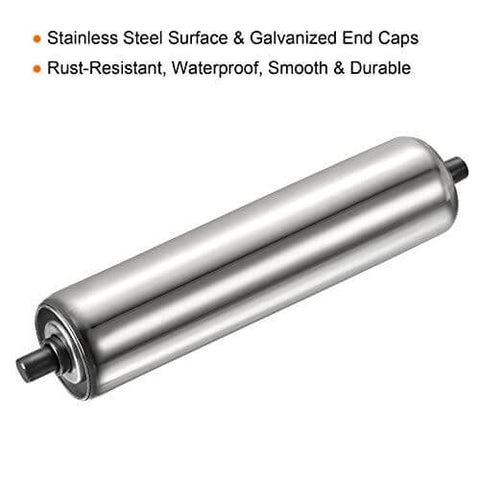 Gravity Conveyor Roller - 2" Diameter x 10" Length - Stainless Steel