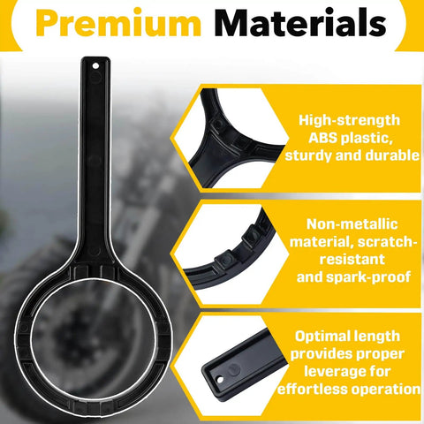 Pro Grade Fuel Pump Lock Ring Tool And Fuel Filter Wrench Replaces HD 48646, high-strength ABS material, scratch-resistant
