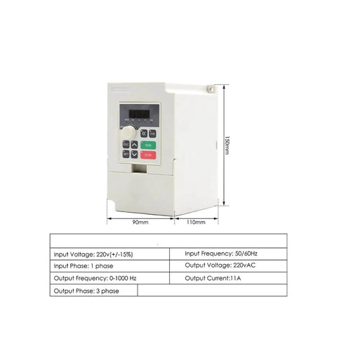220V frequency drive for Beefy 2.2kW ER20 Air Cooled Spindle Kit With Four Ceramic Bearings CNC router integration