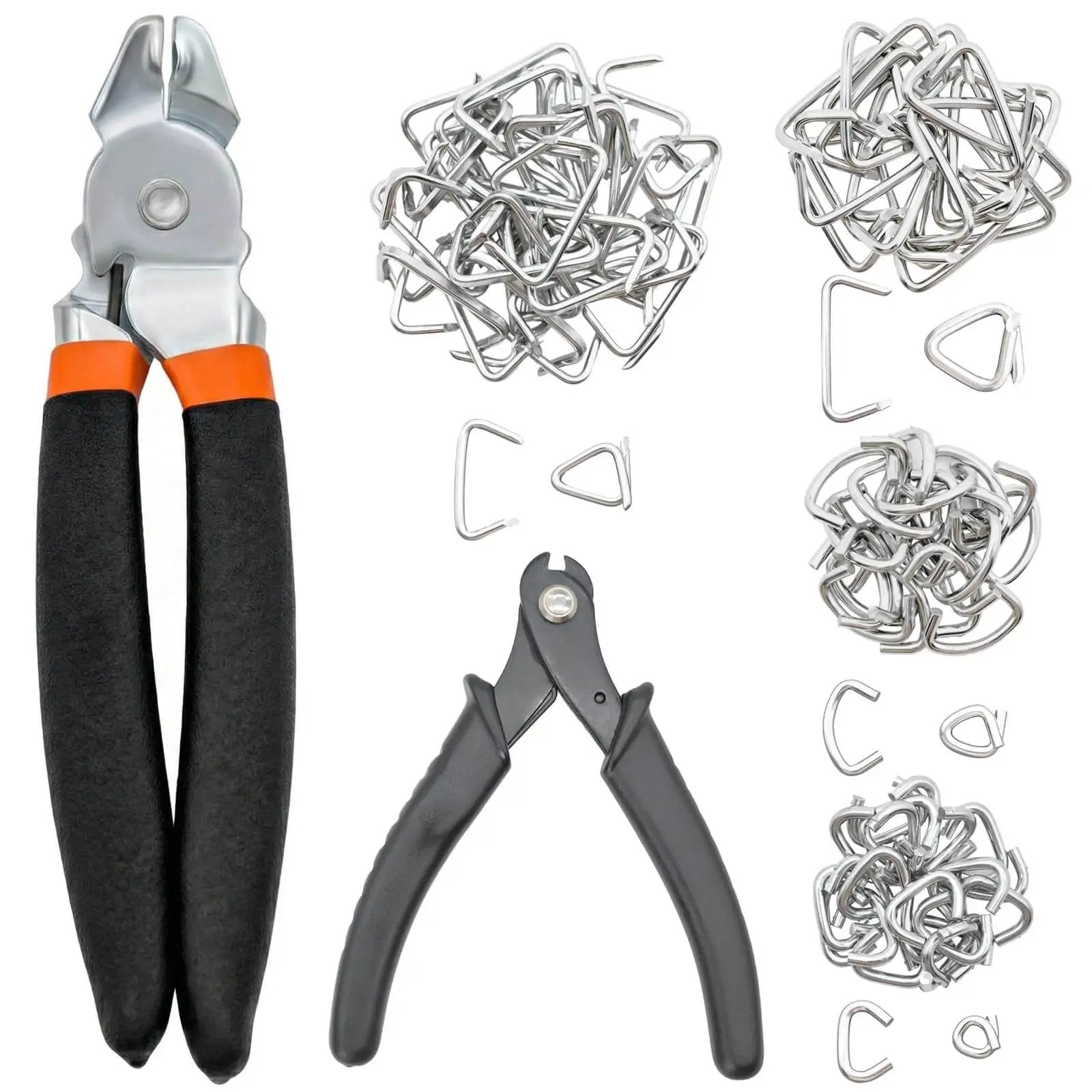 Pro Grade Heavy Duty Hog Ring Pliers Kit With 100 Galv...