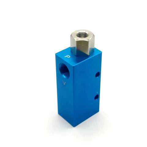 Blue Workhorse Vacuum Generator For Pneumatic Systems High Efficiency Air Ejector With Negative Control Valve Model 20HS side view