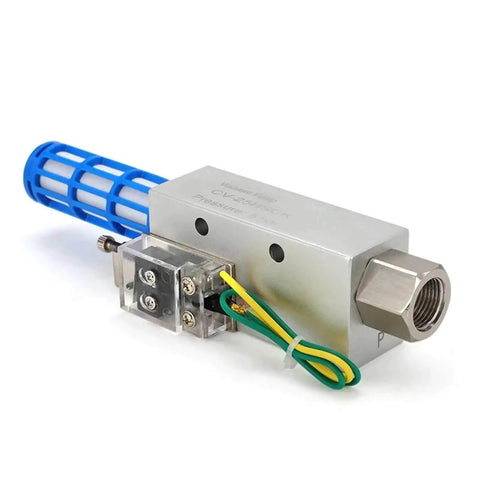 Boss Level Vacuum Generator CV-10HS Negative Venturi Air Exhaust Ejector, metal component with wires and blue filter for 15HS-30HS systems.