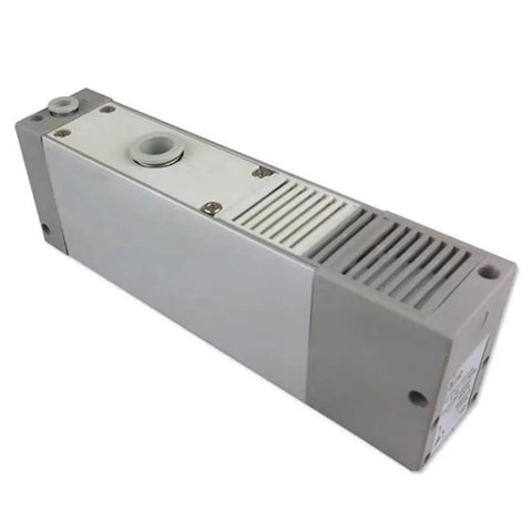 Side view of Beefed Up Multistage Venturi Vacuum Generator with Powerful Suction for large surfaces or porous materials.