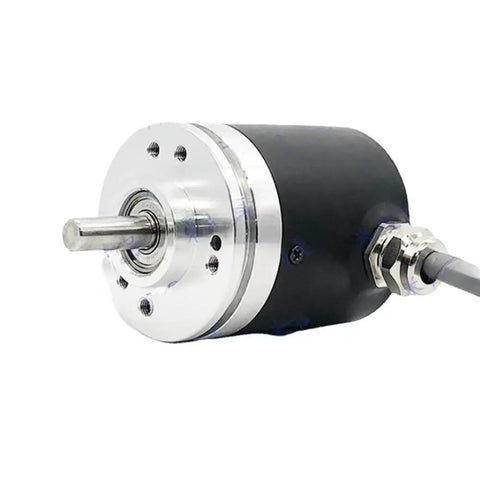 Front view of Rotary Encoder EI40A6-C4AR-2000 With 360, 600, 1000, 1024, And 2500 PPR, a high-resolution industrial encoder.