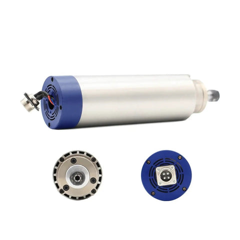 Beefed Up 1.5kW ER11 CNC Spindle, Air Cooled, 24,000 RPM, 65x204mm Shaft, Four Bearing System, 220V 400Hz High Speed Spindle