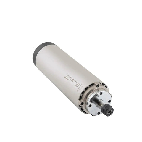Front view of 65mm 800W Four Bearing High Speed Electric Spindle Motor for CNC Machines Air Cooled with Live Spindle and Axial Preload