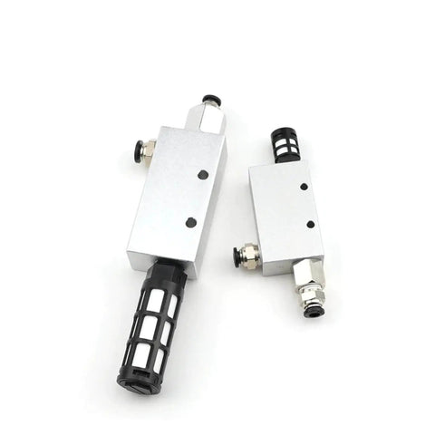 Two metal components of High-Suction Vacuum System With Precise Negative Pressure Control And Air Ejector No-Fuss Install CV-25HS Compatible.