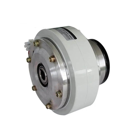 Hollow Shaft Magnetic Particle Clutch 6 To 200 Nm Torque Range 24V DC 1500 RPM Max Speed side view with metal casing