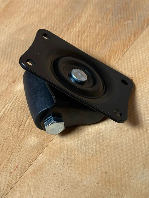 1 Inch Low Profile Caster Wheels Set of 4 Heavy Duty Double Nylon Plate Swivel Casters 1100 lbs Capacity on wood floor