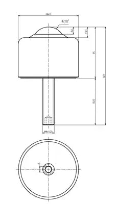 IS-19N Carbon Steel Ball Transfer IGUCHI - Japan