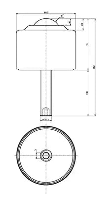IS-25N Carbon Steel Ball Transfer IGUCHI - Japan