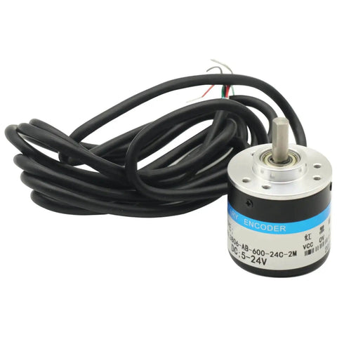 Product image showing Incremental Rotary Encoder Pro Grade 600PPR AB Two Phase Output NPN Optical Encoder DC 5 To 24V