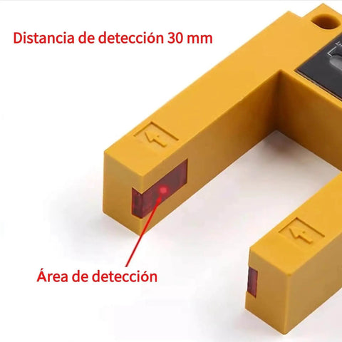 Inductive Photoelectric Switch For Pro Projects No-Nonsense NPN 3-Wire Output DC 10-30V U-Shaped Design Close-Up