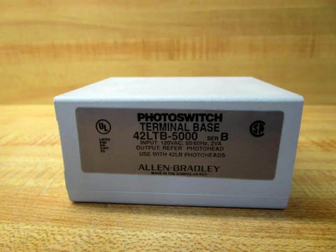 42LTB-5000 Photo Terminal Base Switch For Industrial Controls 120V AC Input 2 VA Output Heavy Duty Switch Type