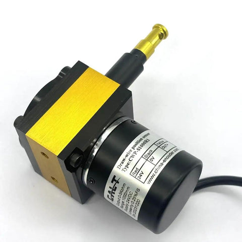 1000mm Draw Wire Encoder With 24V DC Supply And 0 To 5K Ohm Output, Pro Grade High Precision Linear Position Sensor