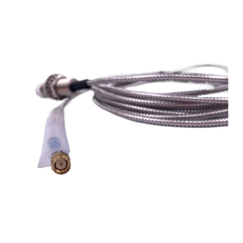 Close-up of Eddy Current Displacement Sensor ML33 A V1 3 50mm Range With 4 To 20 mA Output Stainless Steel Transducer for industrial use